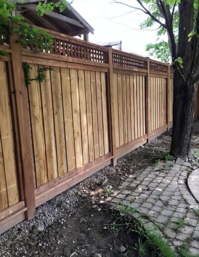 Ferrari Fences Custom Wood Privacy Fence With Square Lattice Top