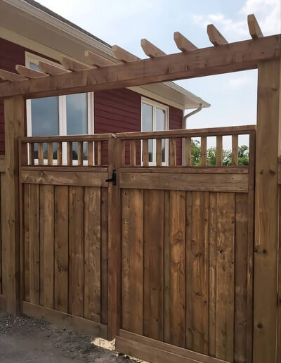 Ferrari Fences Wood Double Gate