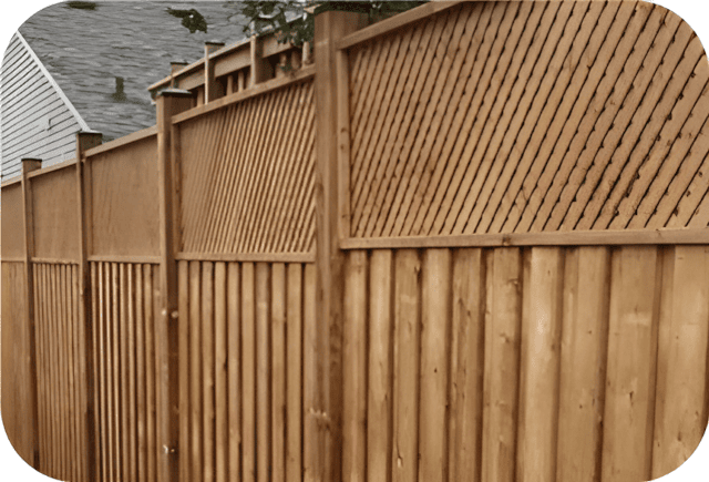 New wood fence